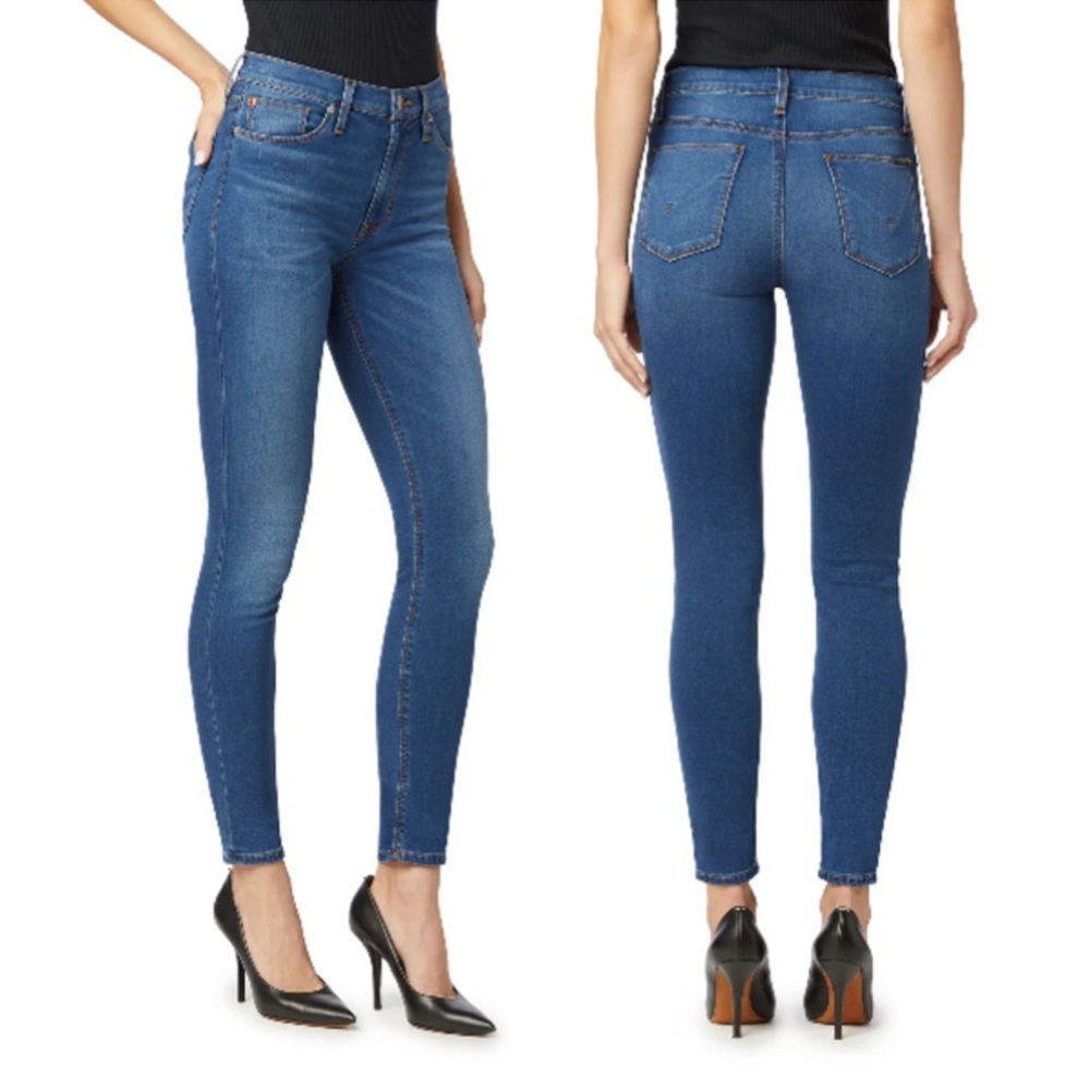 Hudson Jeans Natalie Super Skinny Mid Waist Dark Blue Washed 28
